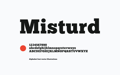 Misturd Modern abstract alphabet font. typography Creative fashion futuristic font and with numbers. vector illustration