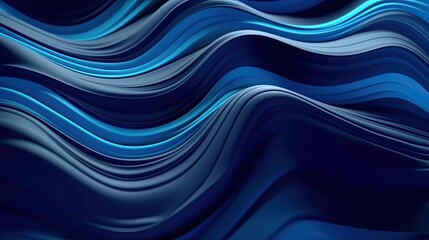 Abstract wavy background, layered texture with overlapping thick waves, psychic and dreamy backdrop, multicolored graphic for wallpaper or print materials, wide design - Generative Ai