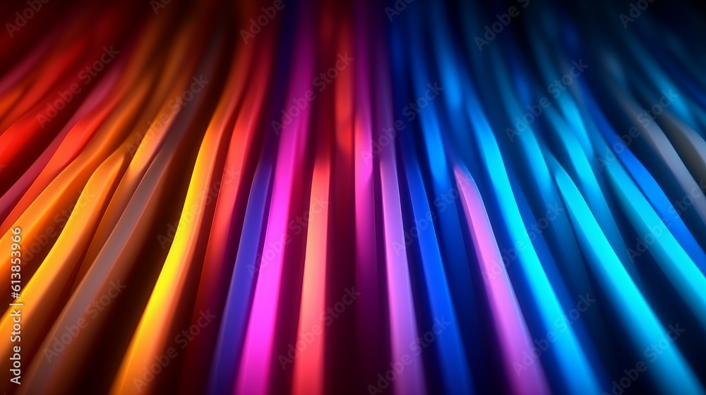 Poster abstract backgrounds with colorful spectrum. modern wallpaper with neon rays and glowing lines. gene