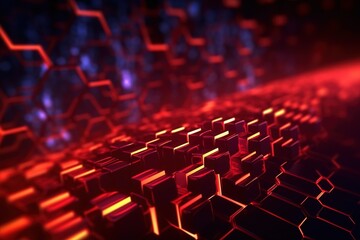 Obraz premium abstract futuristic background with pink blue glowing neon moving high speed wave lines and bokeh lights. Data transfer concept Fantastic wallpaper, Ai Generative