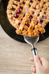 delicious piece cherry pie.