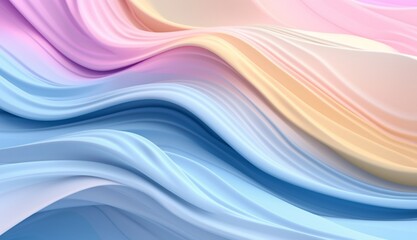 Amazing abstract Pastel pink and blue texture Wavy fluid modern deluxe background. Premium gradient banner. Romantic design frame. AI generative