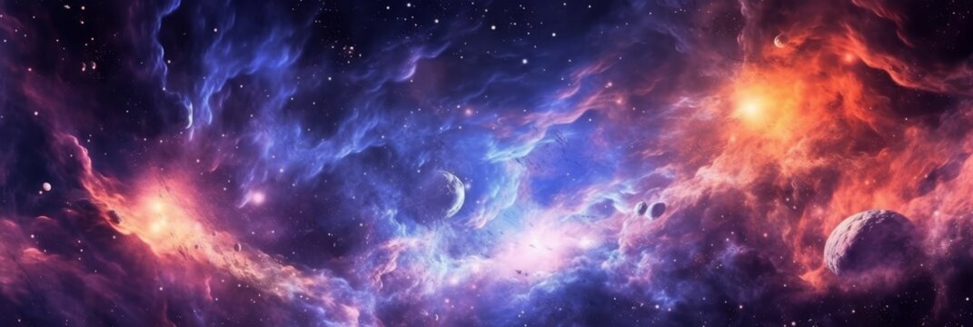 Abstract galactic background. Generative AI