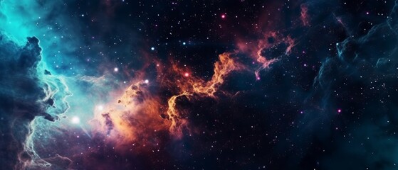 Abstract galactic background. Generative AI