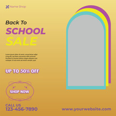 Back to school sale banner 