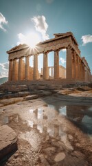 Obraz premium Historical and architectural beauty of the attraction. Generative AI