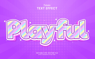decorative playful editable text effect vector design