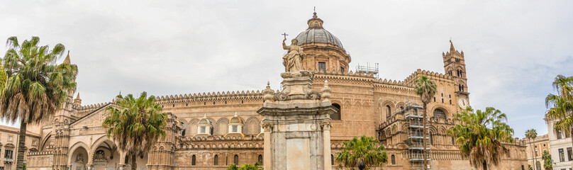 Naklejka premium View of the cathedral of Palermo, Sicily, Italy