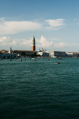 View of San Mark's Square in Venice from the channel of Giudecca