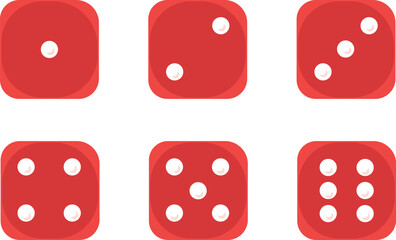 set of red  dice