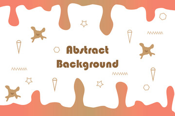 Pink ice cream melted with colorful cute candy sprinkles long border, banner seamless pattern, vector white background