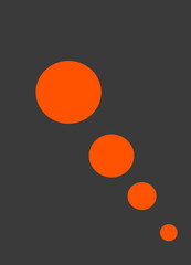 orange circle dots on dark gray background