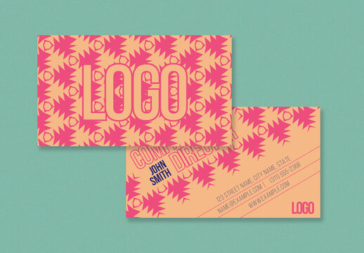 Bold Business Card with Geometric Accents