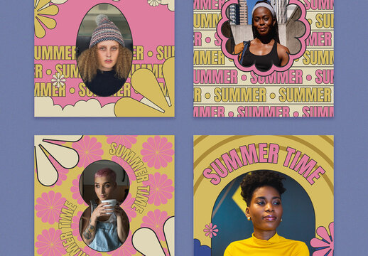 Retro vibe Social Media Set