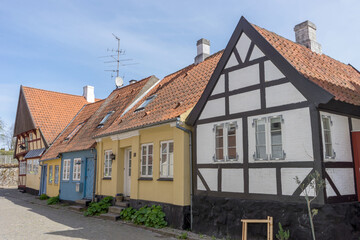 Historical houses in Sonderborg, Kirkegrade, Denmark