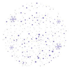 Group violet snowflake round shape illustration