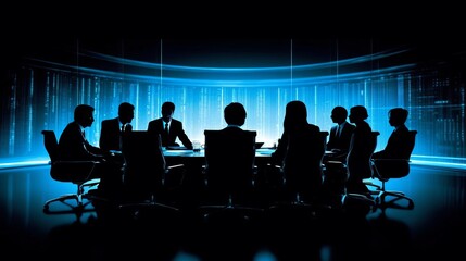 business meeting in room