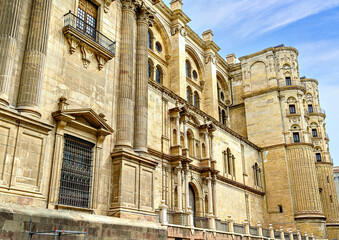 View of the Iglesia Catedral de la Encarnacion de Málaga (Malaga Cathedral), Andalusia, Spain	