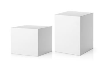 blank packaging white cardboard box transparent background