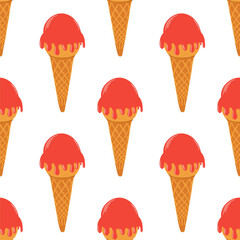 Seamless pattern of popsicle ice cream.