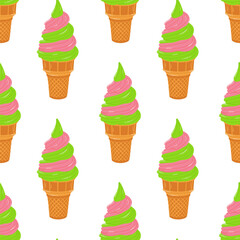 Seamless pattern of popsicle ice cream.
