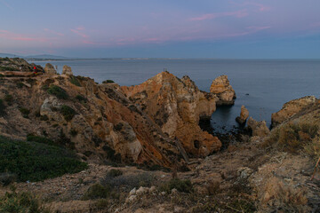 Algarve caves on the Portugal Coast