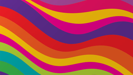 Colorful Wavy Lines Abstract Background. Wallpaper. Modern Backdrop. Vector Illustration