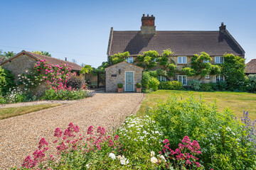 Typical English Country House and Garden
