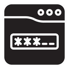 password glyph icon