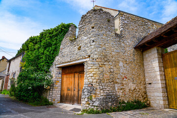 Old flour water mill built along the Loing river in Nemours, a small town in the south of the Seine...