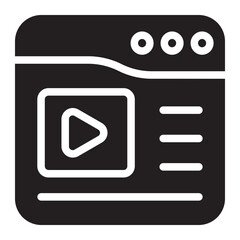 video glyph icon