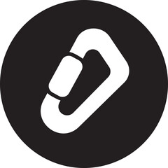 carabiner glyph icon