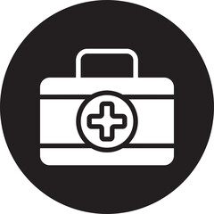 Fototapeta premium first aid kit glyph icon
