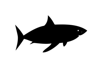 Silhouette  of a Great White Shark