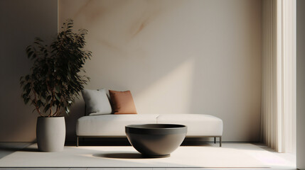 Stylish Interior, Modern interior design, 3D render, 3D illustration