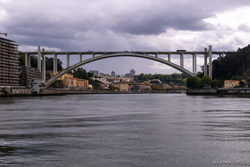 Fototapeta na wymiar Bridges over the Douro River in Porto