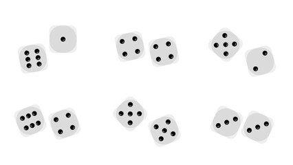 a set of different combinations on a dice
