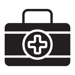 Obraz premium first aid kit glyph icon