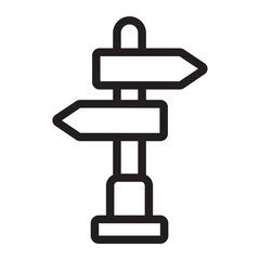 signpost line icon