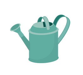 Metal watering can vector illustration.