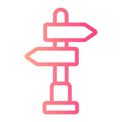 signpost gradient icon