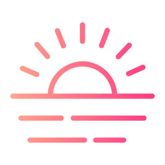 sunset gradient icon