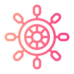 Fototapeta premium ship wheel gradient icon