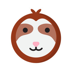 Cute cartoon animal stickers vector illustration
