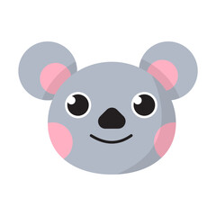 Fototapeta premium Cute cartoon animal stickers vector illustration