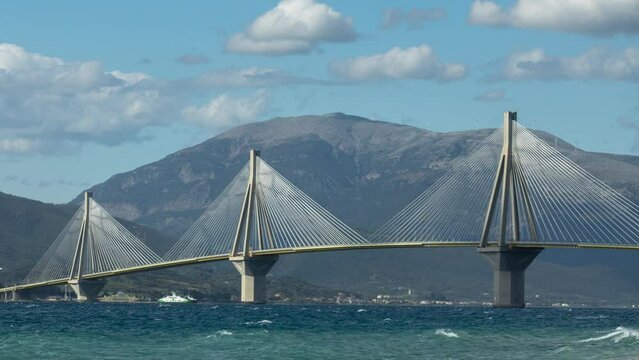  Rio Antirio bridge crossing the gulf of corinth