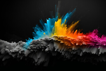 Colorful Motion on a Dark Background.