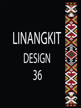 
It is a traditional handicraft design by native tribes in East Malaysia usually with green, black, yellow, purple, brown, white, and orange threads