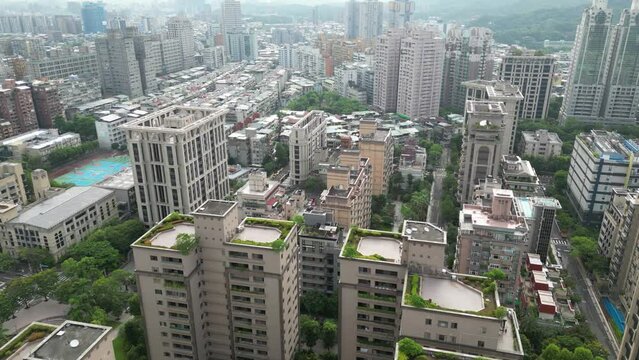 Aerial photography in Taipei city.