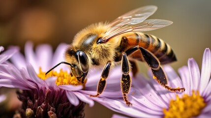  bees eat flower pollen. Generative AI